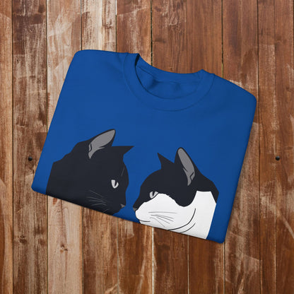Cat couple sweatshirt cardinal red connection gift
