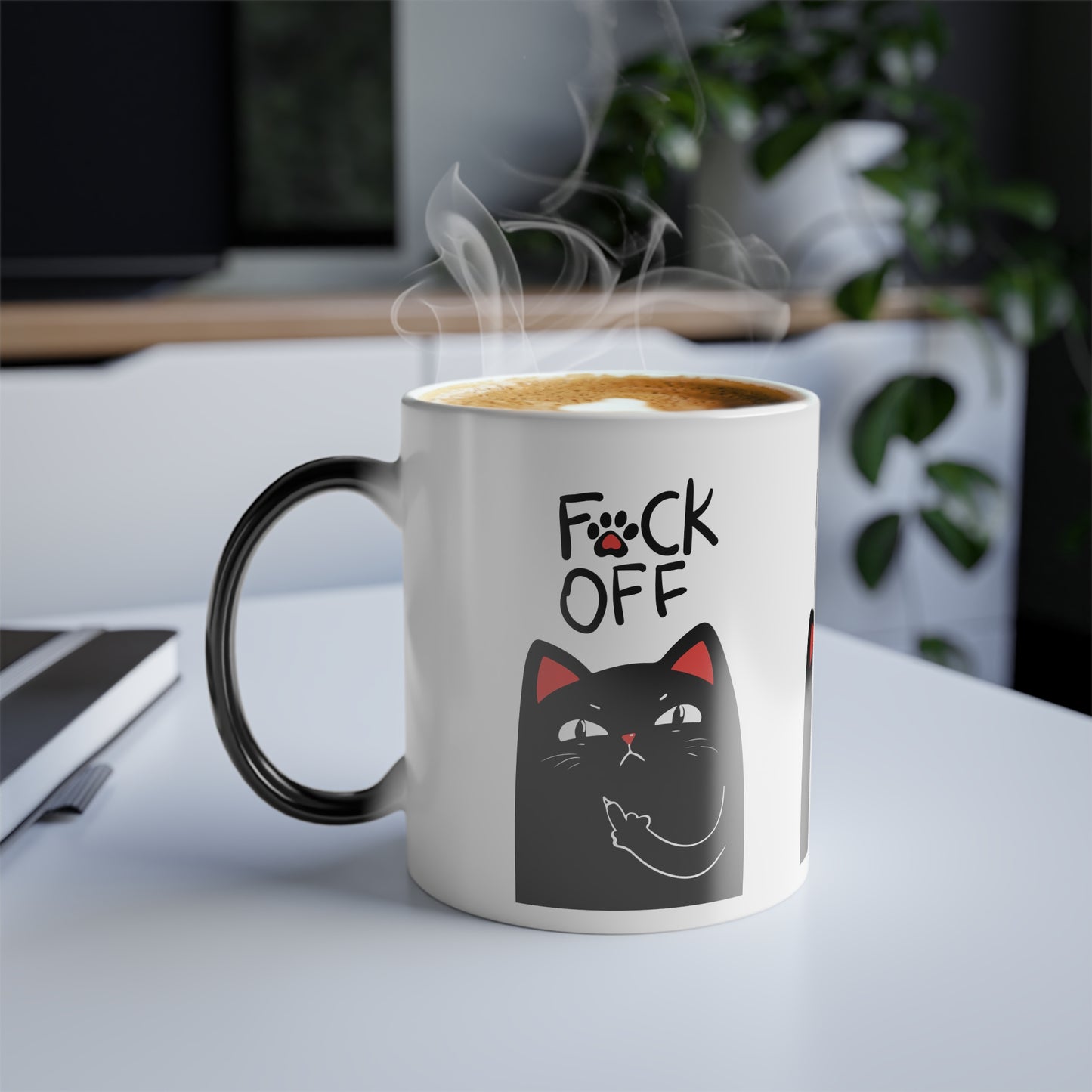 Black Cat Color Morphing Mug11oz – Reveals Hidden Design with Hot Drinks | Funny Cat Gift - WhiskersMethod