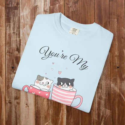 Valentine Purrfect cutest cups t-shirt white cat gift