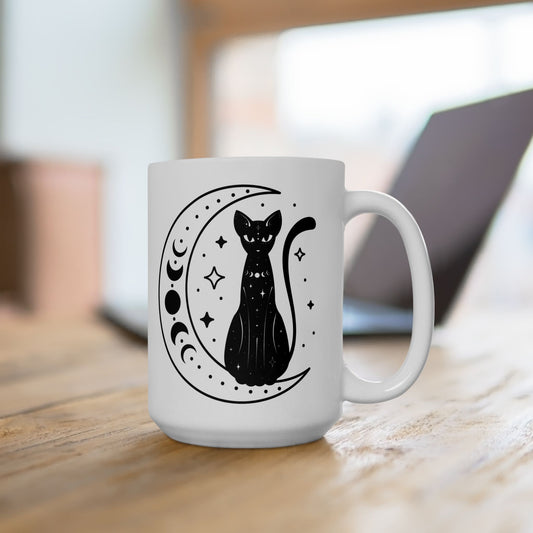 Mystical Moon Cat |Where Magic Meets Morning Coffee