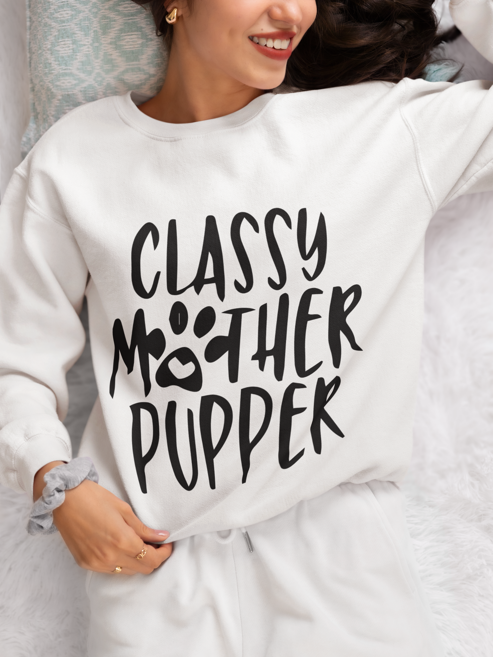 Mother Pupper long sleeve shirt sport grey dog owner gift