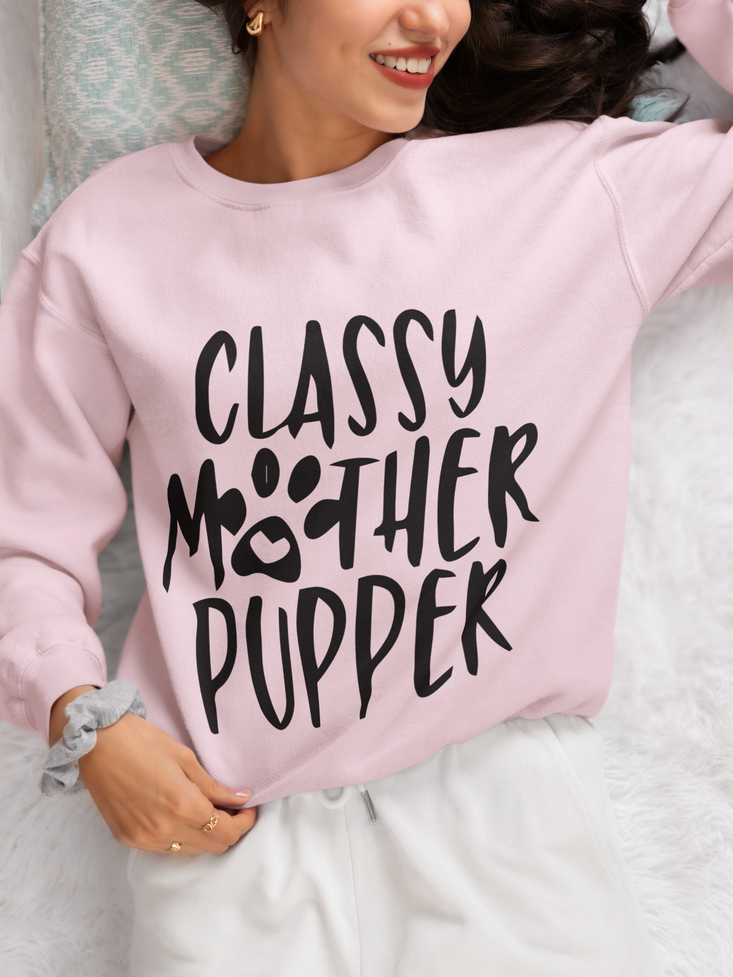Mother Pupper long sleeve tee military green dog lover gift