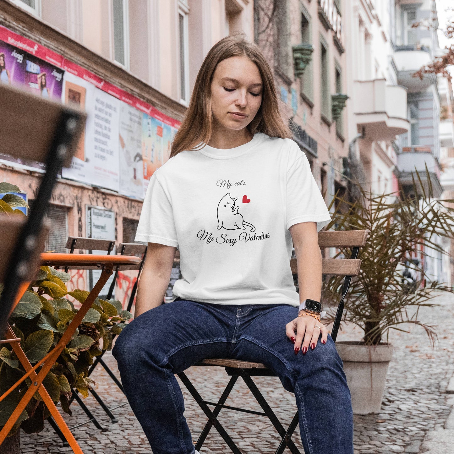 My Cat Is My Valentine t-shirt black Valentine's Day cat gift