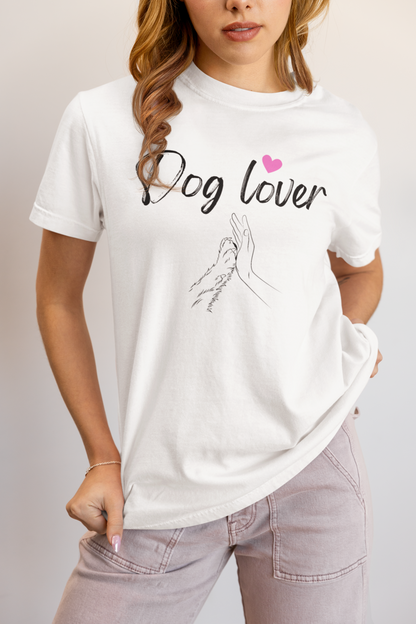 Dog love paw hand t-shirt women gift for dog owners
