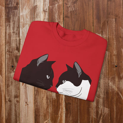 Cat connection crewneck sweatshirt Irish green cat lover