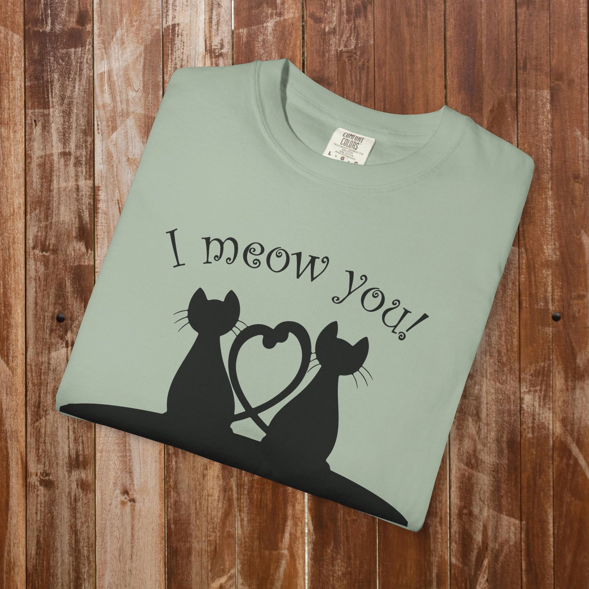 I Meow You words not enough t-shirt navy cat gift