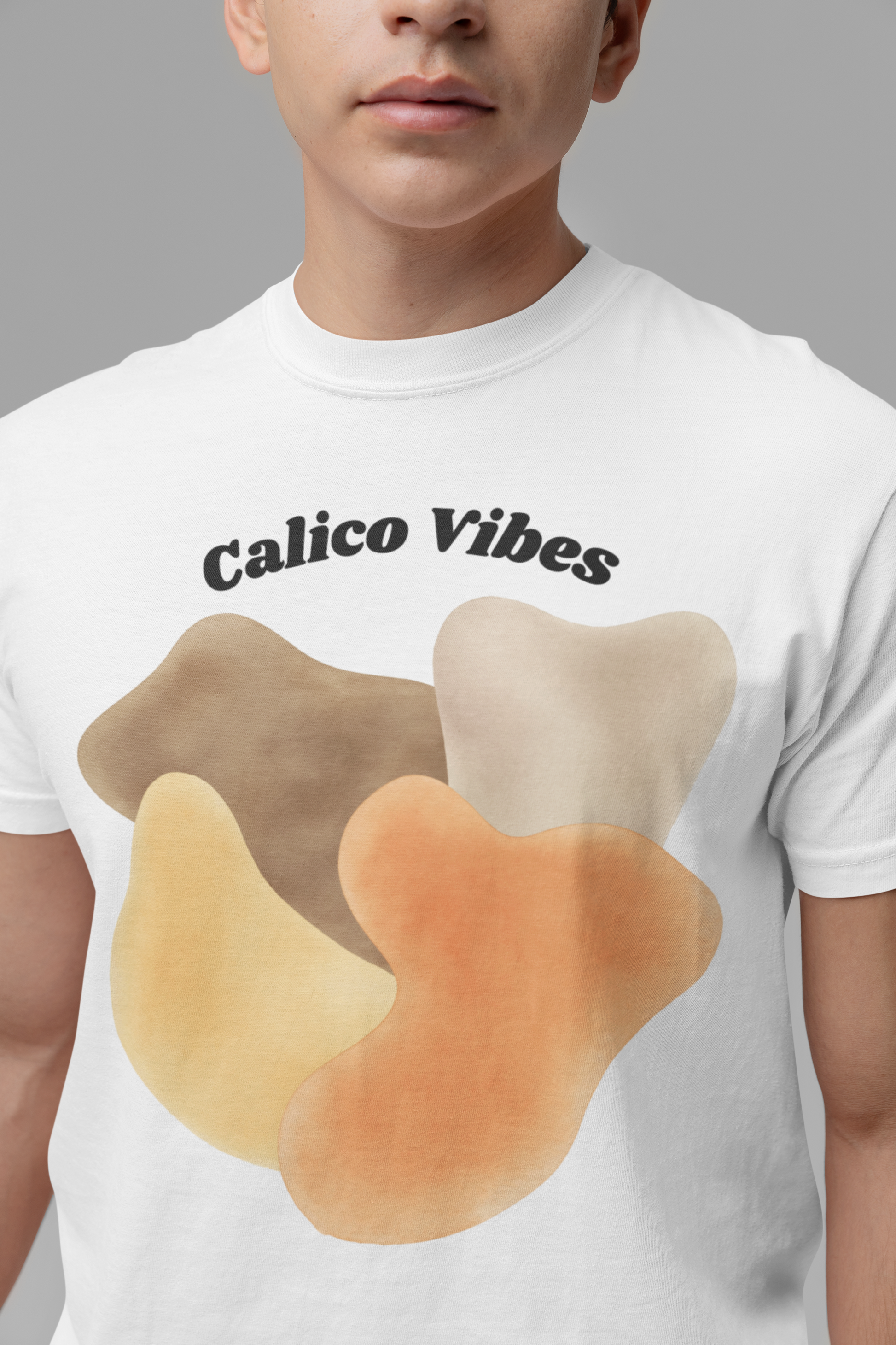 Calico Cat Graphic Tee — Retro Patch Design | Garment Dyed T-Shirt - WhiskersMethod