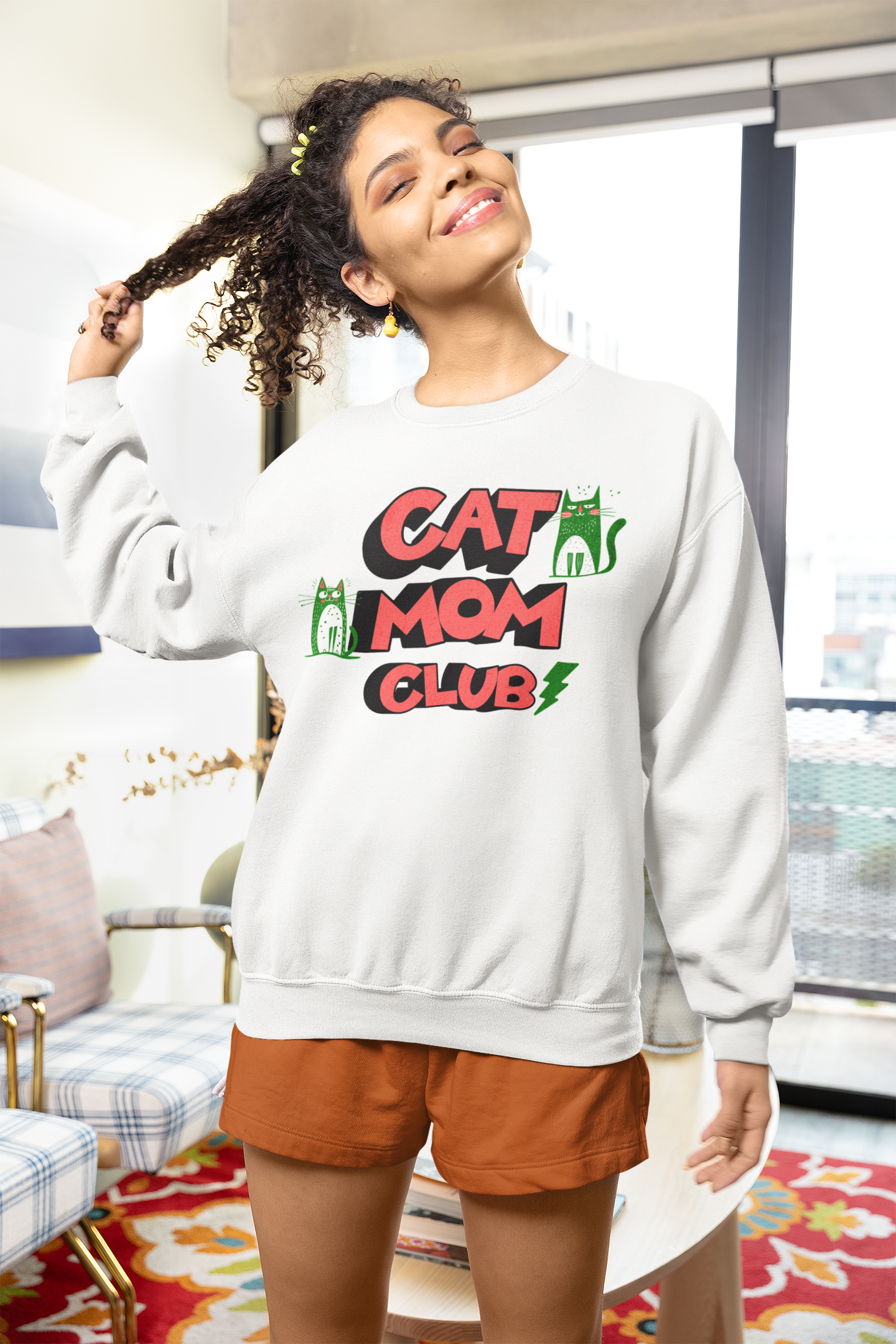 Cat Mom Club Sweatshirt – Because Every Cat Deserves a Mom Who Wears It - WhiskersMethod