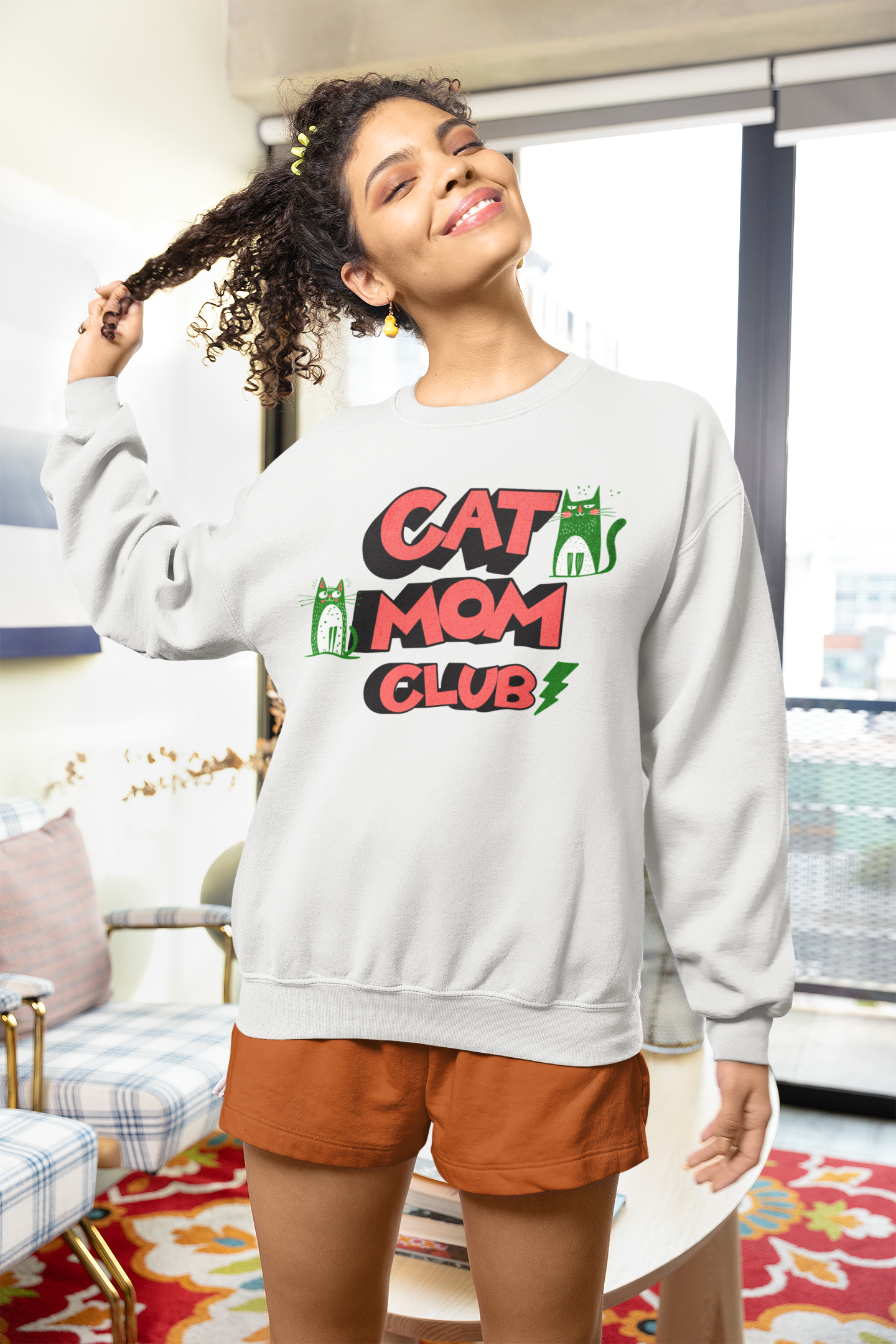 Cat Mom Club Sweatshirt – Because Every Cat Deserves a Mom Who Wears It - WhiskersMethod