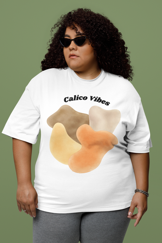 Calico Cat Graphic Tee — Retro Patch Design | Garment Dyed T-Shirt - WhiskersMethod