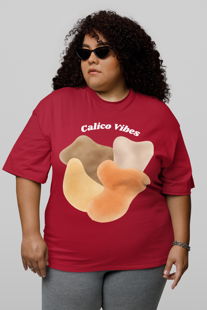 Calico Cat Graphic Tee |Retro Patch Design | Garment Dyed T-Shirt
